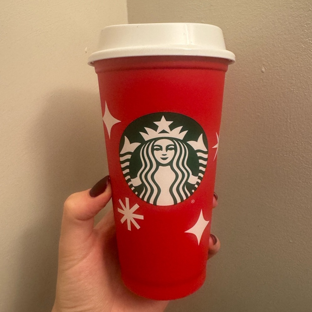 Starbucks reusable cup for hot and cold drinks